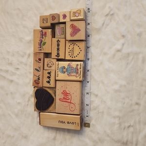 Bundle of 16 Valentine's Day Themed Stamps